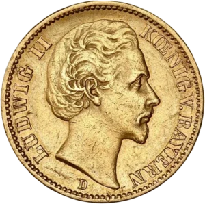 Tête nue de Louis II à droite.