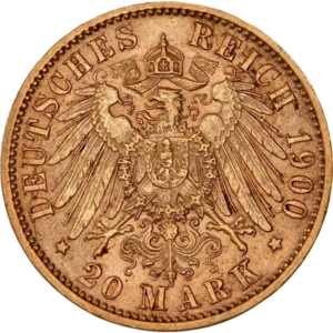 Aigle impérial couronné et décoré d'un blason.