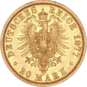 Armoiries de Hambourg supportées par deux lions.