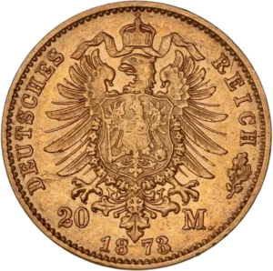 Aigle impérial couronné et décoré d'un blason.