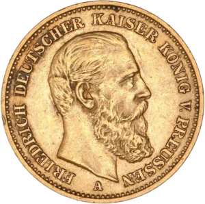 Tête nue de Frédéric de Prusse à droite.