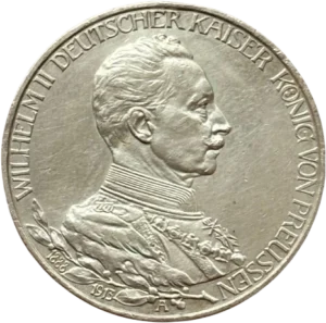 Buste militaire de Wilhelm II à droite.