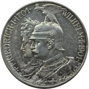 Les bustes de Frederic Ier et de Guillaume II à gauche.