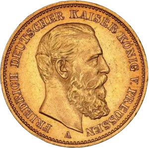 Tête nue de Frédéric de Prusse à droite.