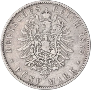 Aigle couronné et aux ailes déployées, ayant en son centre les armoiries.