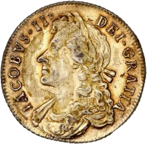 Tête laurée de Jean II à gauche