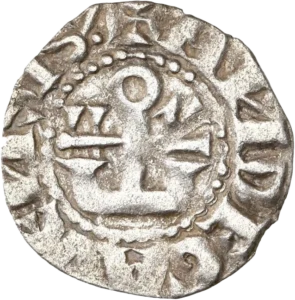 Croix cantonnée d'un alpha et d'un oméga.