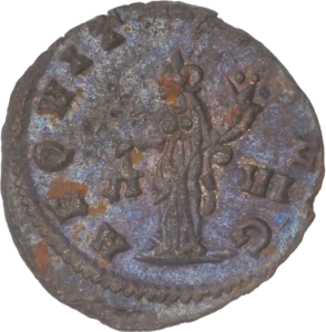 L'Equité à gauche, tenant une balance et une corne d'abondance.