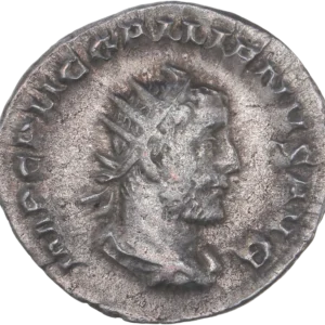 Buste radié, drapé et cuirassé de Gallien à droite.