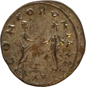 Buste radié et cuirassé de probus à droite.