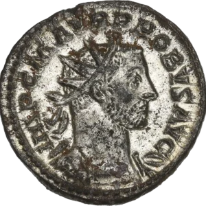 Buste radié et cuirassé de Probus à droite.