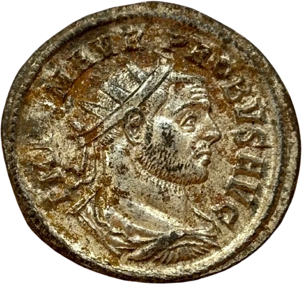 Note : Rare type pour l'atelier de Ticinium.Monnaie de poids lourd pour le type.Emission 2 - officine 4.