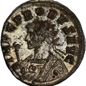 Buste consulaire de Probus à gauche.