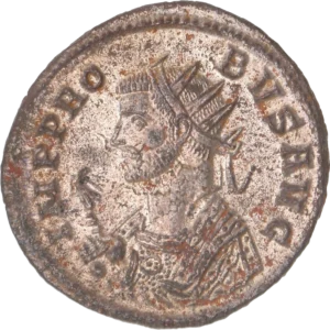 Buste consulaire de Probus à gauche.