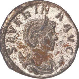 Buste diadémé de l'impératrice à droite.