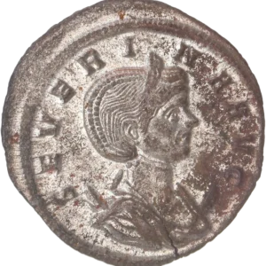 Buste diadémé de l'impératrice à droite.