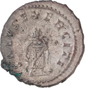 Salus s'appuyant sur un bâton sur lequel s'enroule