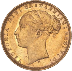 Buste de Victoria à gauche.