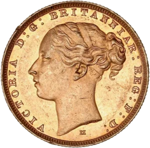 Buste de Victoria à gauche.