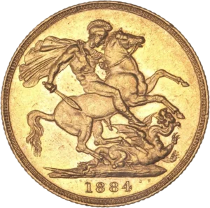 Saint Georges à cheval terrassant le dragon.