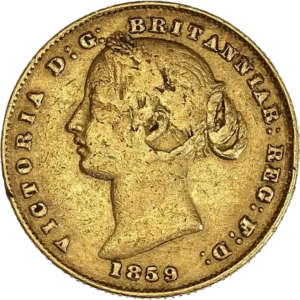 Tête de Victoria à gauche.