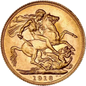 Buste de George V à gauche.