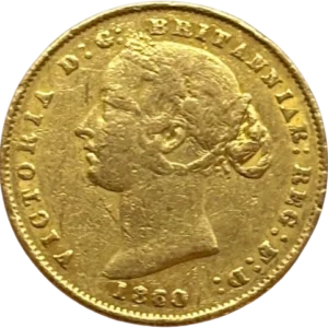 Tête laurée de Victoria à gauche.