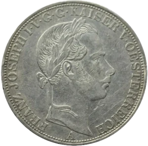 Tête laurée de François Joseph Ier à droite.