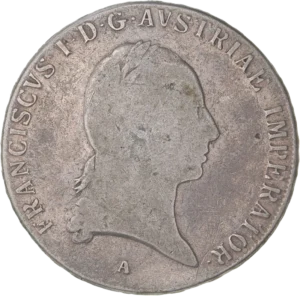 Tête laurée de François Joseph Ier à droite.