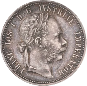 Tête laurée de François-Joseph Ier à droite.