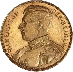 Buste militaire d'Albert Ier à gauche.