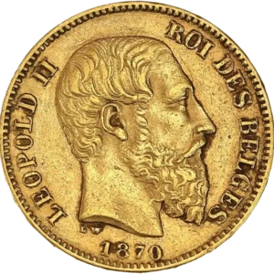 Tête de Léopold II à droite.