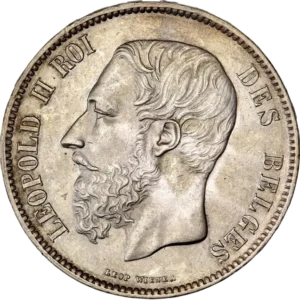 l'inscription 5 francs 1872 dans une couronne végétale.