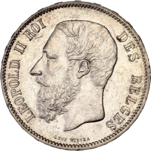 Tête laurée de Leopold II à gauche