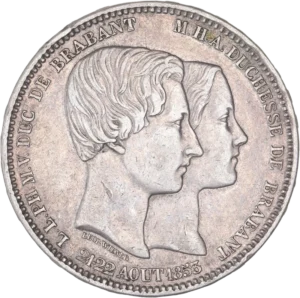 Tête du Roi Léopold Ier à gauche.