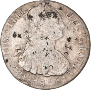 Buste lauré de Charles IV à droite.