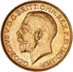 Tête du Roi Georges V à gauche.