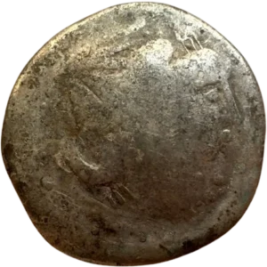 Cheval aux pattes bouletées allant à gauche.