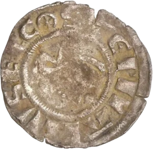 Tête mitrée d'Etienne à gauche.