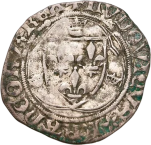 Ecu de France entouré de trois couronnes