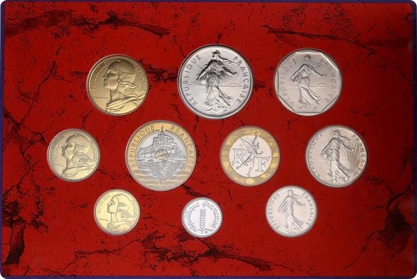 Coffret Monnaie de Paris "brillant universel" 1997.