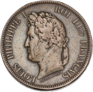10 centimes dans une couronne de laurier.