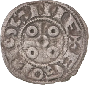 Croix cantonnée d'un V et d'un S.