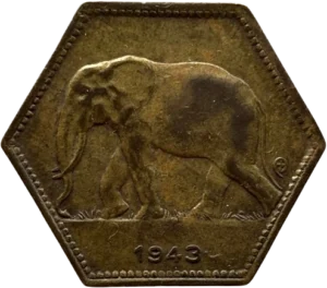 2francs entre les inscriptions de l'établissement émetteur en français et néerlandais.