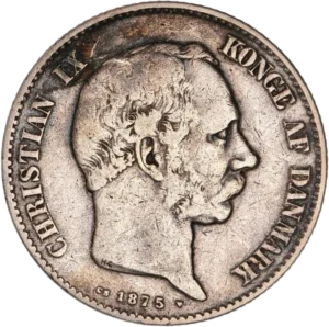 Tête de Christian IX à droite.