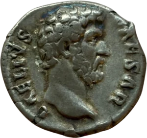 Tête nue d'Aelius à droite.