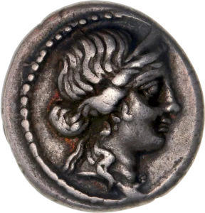 Tête diadèmée de Vénus à droite.