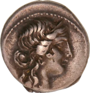 Tête diadèmée de Vénus à droite.