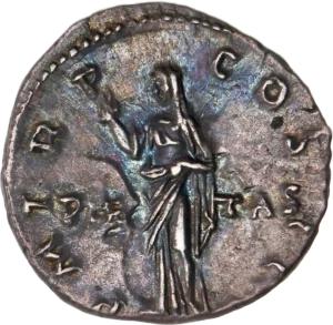 Pietas tournée à gauche.