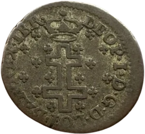 Croix de Lorraine sommée d'une couronne fermée et posée sur un champ d'alérions.